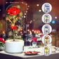 Creative 2 In 1 Rose Flowers LED Light And Bluetooth Speaker Gift Rose Luminous Night Light Ornament In Glass Cover