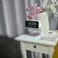 Bedside lamp with clock